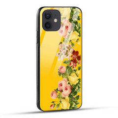 Yellow Flowers Glass Case
